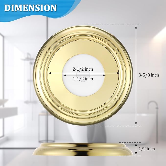 Enhon Metal Tub Spout Cover Ring, Bathroom Faucet Remodeling Wall Plate - Image 2