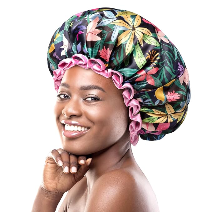 mikimini Rainforest Large Shower Caps Pack of 2, Shower Cap by mikiminidirect