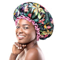 mikimini Large Shower Cap for Women Long Hair, Rainforest Bath Shower Caps by mikiminidirect