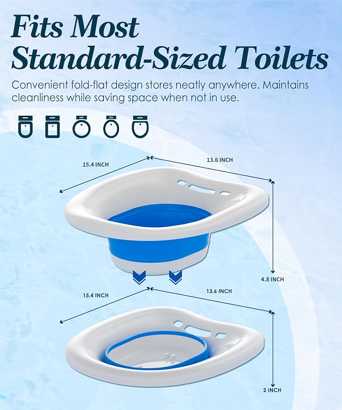 Sitz Bath, Sitz Bath for Toilet Seat, Postpartum and Hemorrhoids Care Kit - Image 4