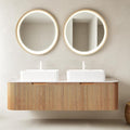 60 Inch Bathroom Vanity with Double Sink, Floating Bathroom Cabinet with White by Unknown