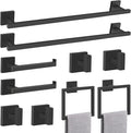 TQKAG Matte Black Bathroom Hardware Accessories Set 10 Pieces, 23.6" SUS304 by TQKAG