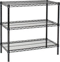 Omega 21" Deep x 42" Wide x 63" High 3 Tier Black Starter Shelving Unit by OmegaProductsCorporation