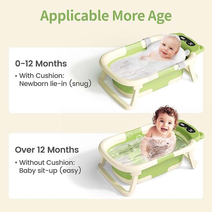 Collapsible Baby Bathtub for Newborn to Toddler - Image 2