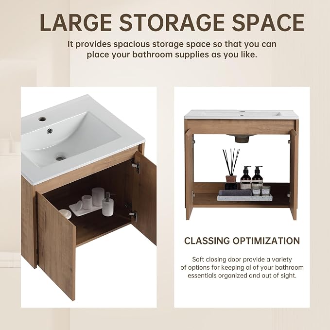MORVANO 24" Bathroom Vanities Cabinet - Image 5