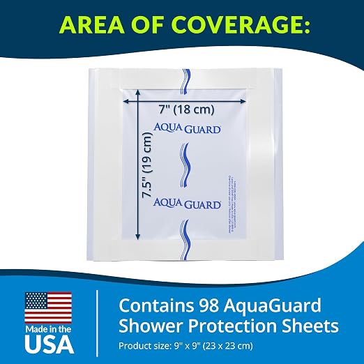 TIDI 50015-CSE AquaGuard Sheet – 9” x 9” – – Shower Protection Sheet – - Image 2