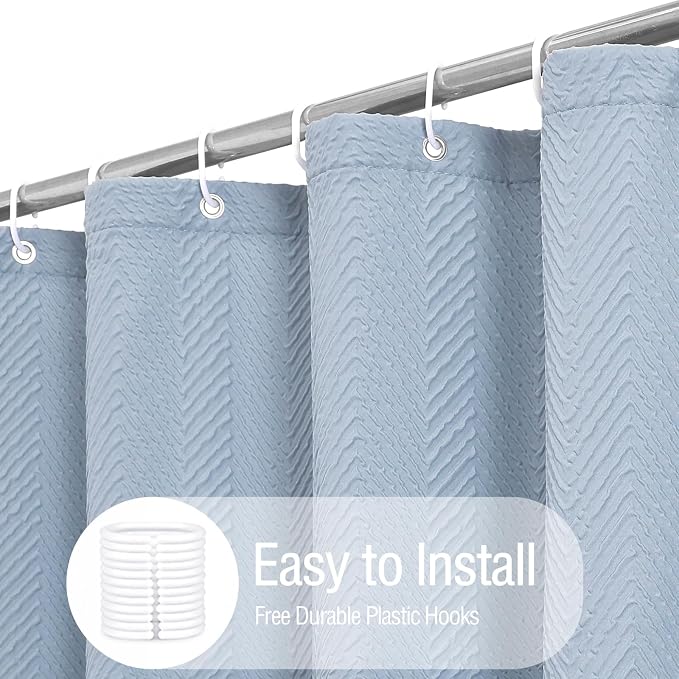 Gibelle Fog Blue Shower Curtain - Image 7