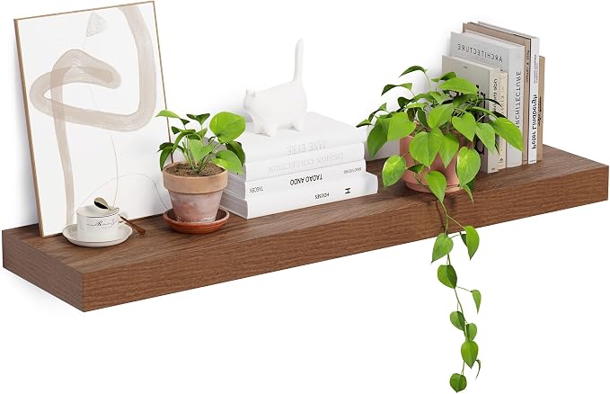 Heimlove 12 Inch Deep Floating Shelves, 48 x 12 inches Long Wall Shelf by Heimlove