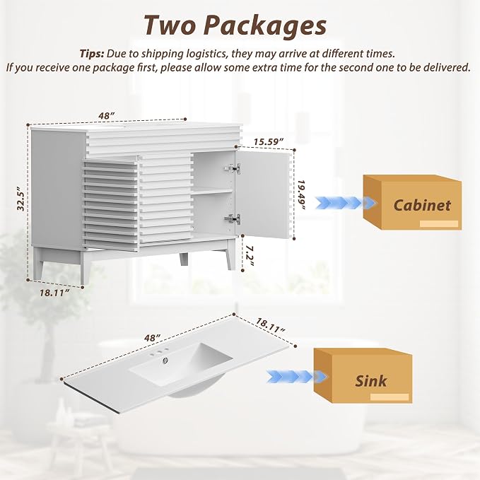 APRILSOUL 48" Bathroom Vanity - Image 2
