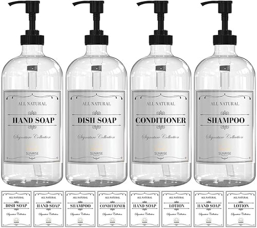 16 OZ Clear Glass Soap Dispenser by SunrisePremium