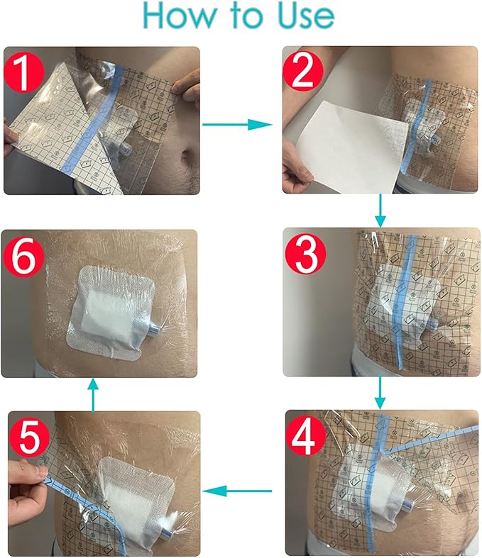 12" x 16" Shower Shields Wound Cover, Large Waterproof Bandages - Image 7