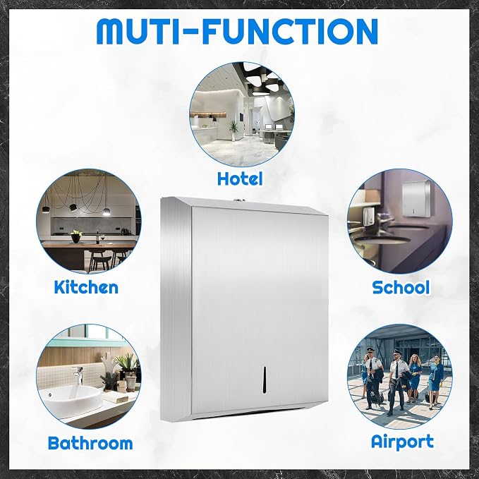 4 Pcs Commercial Soap Dispenser and Paper Towel Dispenser Set - Image 4
