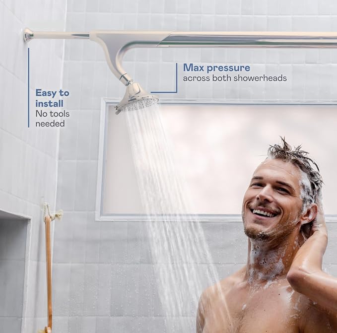 BOONA - The Original Tandem Shower | As Seen On Shark Tank | Double Shower Head - Image 3