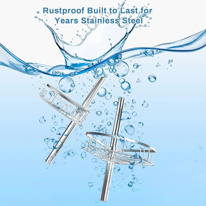 Rustproof Shower Corner Caddy Shelf - Image 4