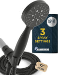 HammerHead Showers® Solid Metal 3-Spray Handheld Shower Head by HammerHeadShowers