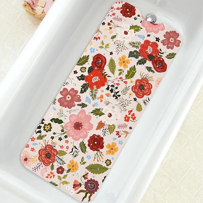 Bathtub Mat Non Slip, Bohemia Extra Long Bath tub Mat Shower Floor Mat by BathtubMat