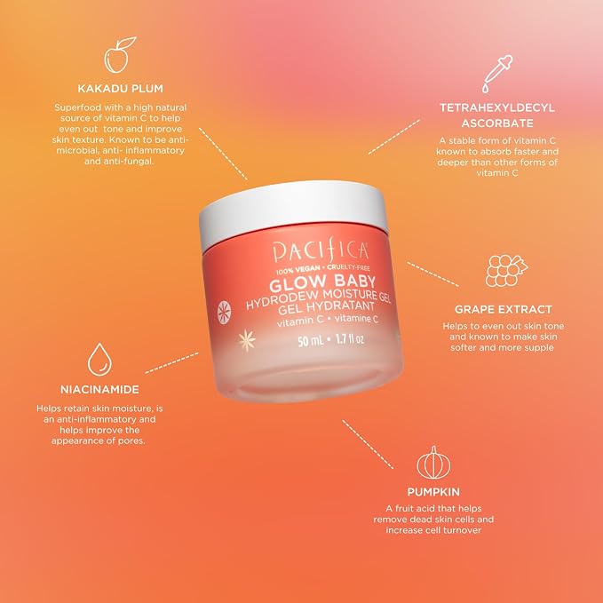 Pacifica Glow Baby Hydrodew Gel Moisturizer – Vitamin C & Niacinamide Dewy Face - Image 4