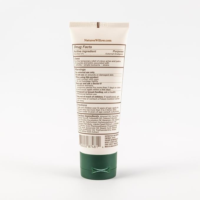 Nature's Willow Willow Balm Natural Pain Relief Cream - Image 6