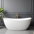 65" Acrylic Freestanding Bathtubs, Stand Alone Tub, Soaking Tubs by MEDUNJESS
