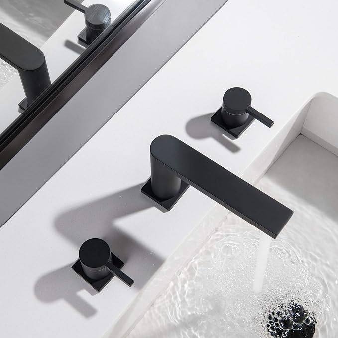 Luxury Brass 8inch Modern Widespread Bathroom Sink Faucets - Image 4