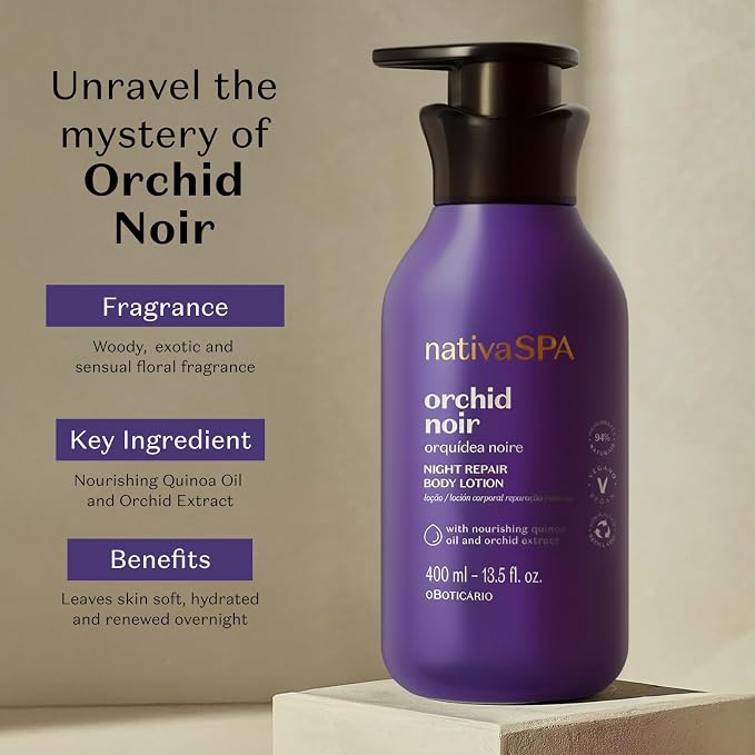 Nativa SPA by O Boticário, Orchid Noir Moisturizing Body Lotion, Fragranced - Image 4