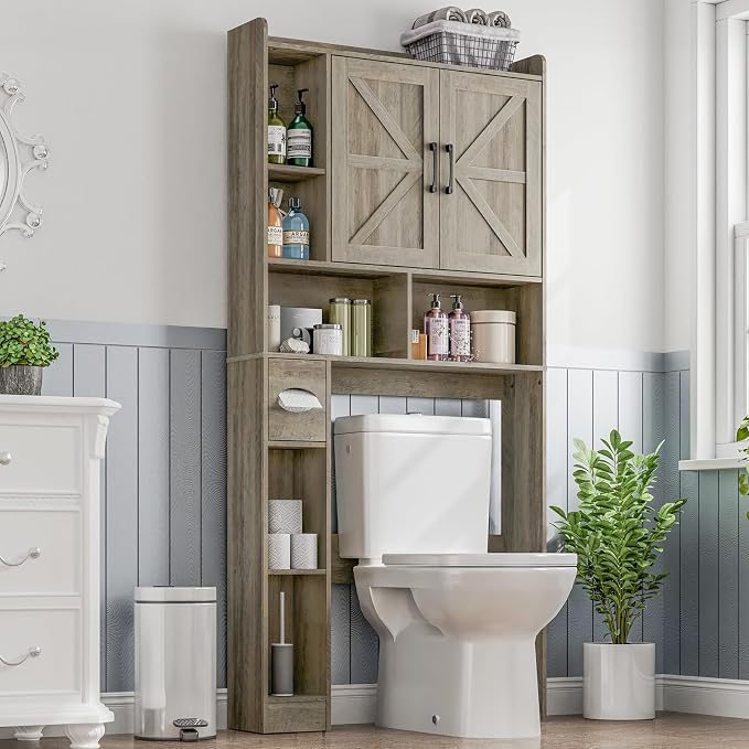 Over The Toilet Storage Cabinet, Farmhouse Storage Cabinet Over Toilet - Image 7