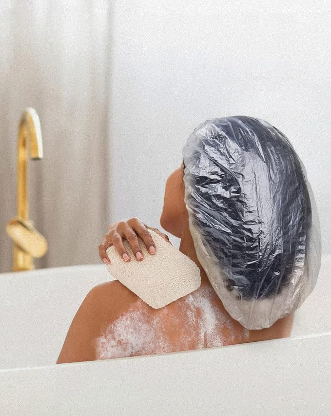 10Pcs XL Oversized Disposable Plastic Shower Cap - Image 4