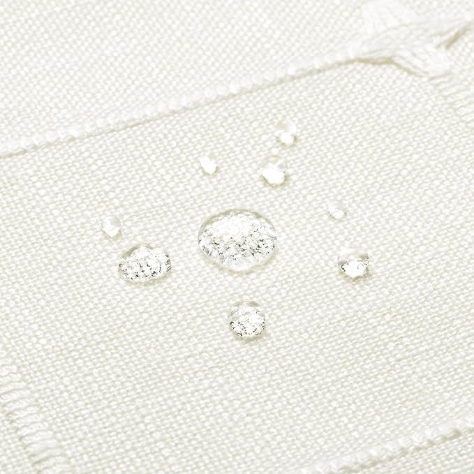 MitoVilla Cream White Small Stall Shower Curtain 36 x 72, Narrow Polyester - Image 6