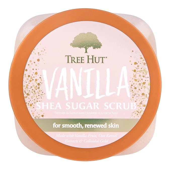 Tree Hut Vanilla Shea Sugar Exfoliating & Hydrating Body Scrub, 18 oz - Image 3