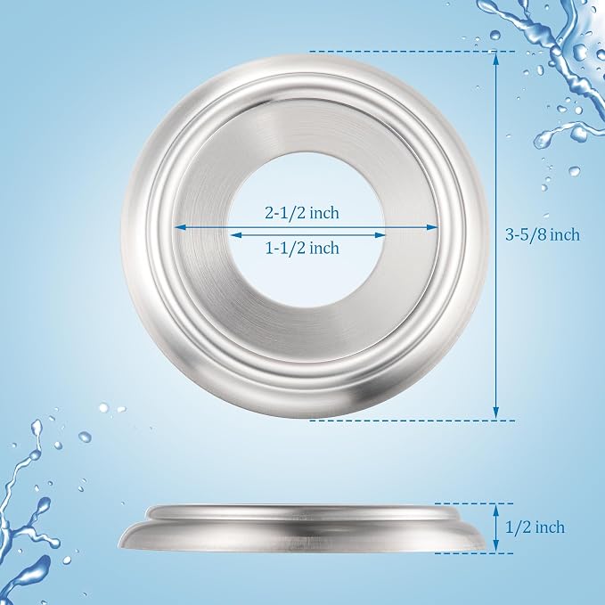 Enhon Metal Tub Spout Cover Ring, Bathroom Faucet Remodeling Wall Plate - Image 2
