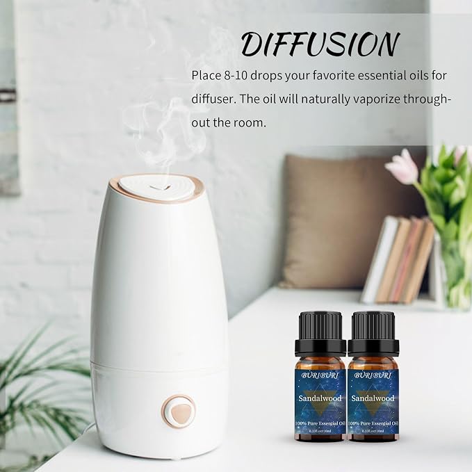 Sandalwood Essential Oil 2Pack for Massage, Humidifier - Image 3