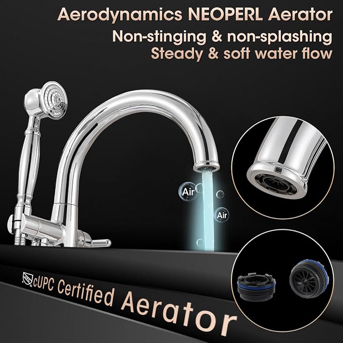 Free Standing Bathtub Faucet Brass Bathtub Faucets High Flow Soaker Tub Faucet - Image 8