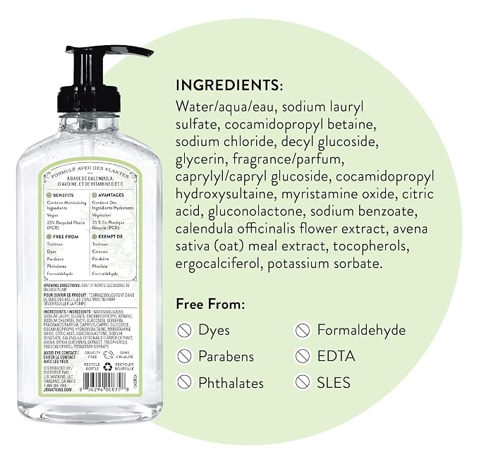 J.R. Watkins Gel Hand Soap, 3 Pack of 11 Fl Oz, Neroli & Thyme - Image 2