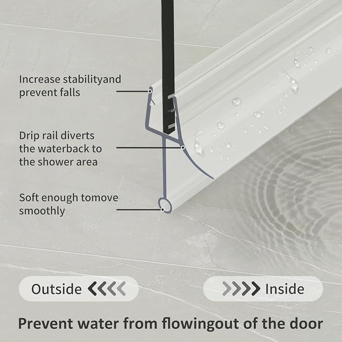 Frameless Shower Door Bottom Seal, Shower Door Seal Strip - Image 2