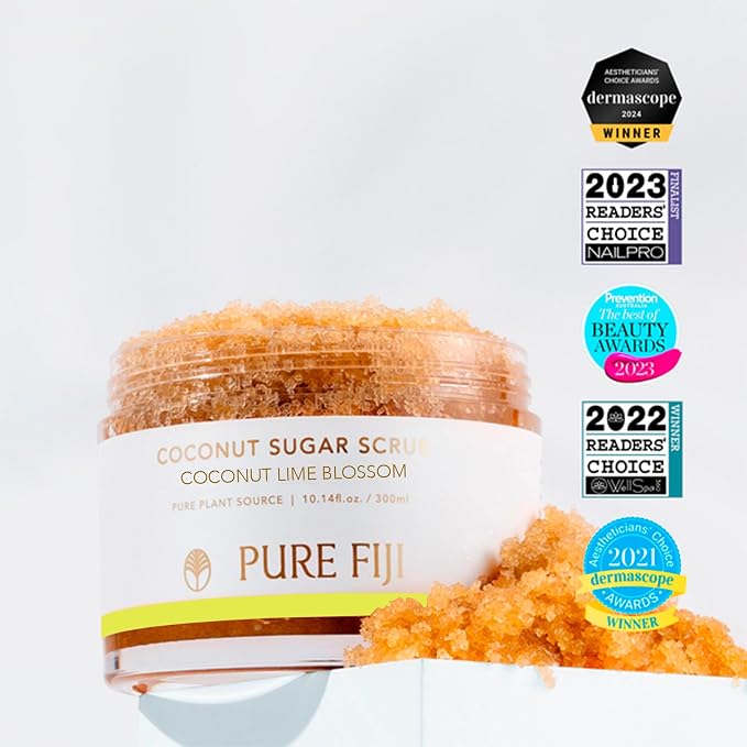 Pure Fiji Coconut Sugar Body Scrub, Coconut Lime Blossom - Image 7