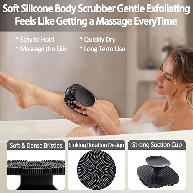 Soft Silicone Body Scrubber, Gentle Like a Hand Exfoliating Your Skin and Build - Image 4