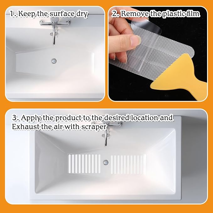 20 PCS Bathtub Shower Non Slip Stickers, Bathtub Peel-and-Stick Safety Decals - Image 5