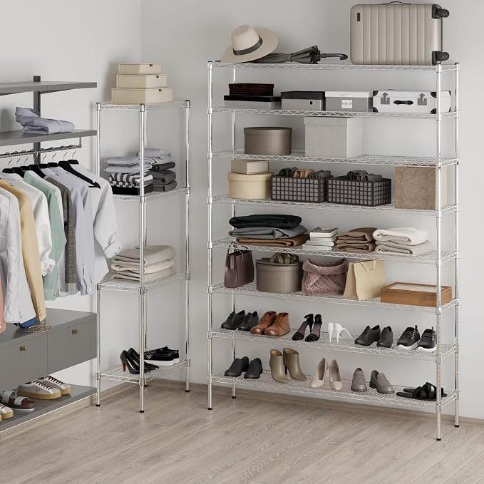 14" Deep x 60" Wide x 86" Height Wire Shelving Kit | 8-Tier | NSF Commercial - Image 5