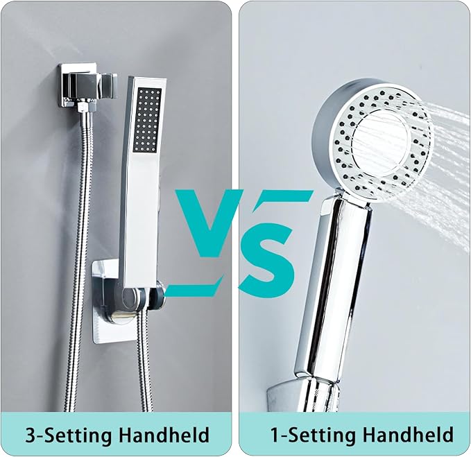 8 Inch Shower Faucet Set Ceiling Mount, High Pressure Rainfall Shower System - Image 7