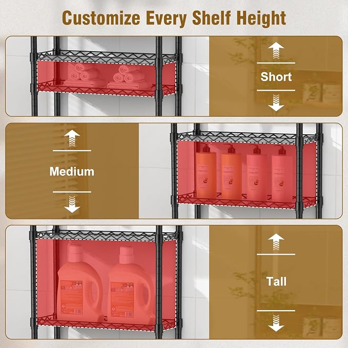 EAGMAK 4 Tier Over The Toilet Storage Rack, Bathroom Organizers and Storage - Image 3