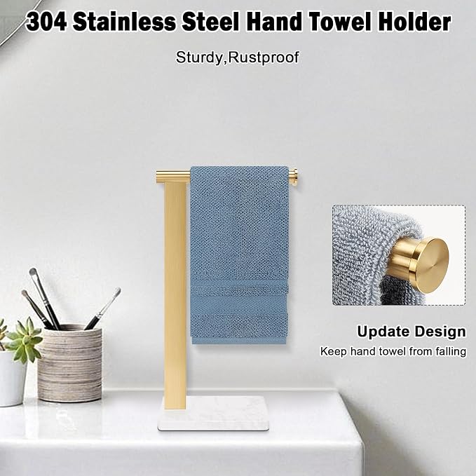 Stainless Steel L-Shaped Hand Towel Holder, SUS304 Bathroom Towel Rack - Image 5