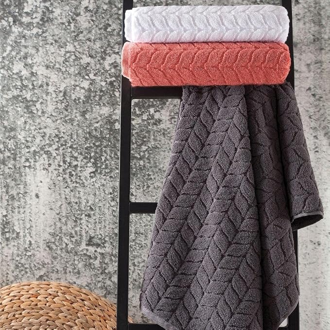 BAGNO MILANO Turkish Cotton Ultra-Soft Plush Absorbent Quick Dry Bathroom Towel - Image 4