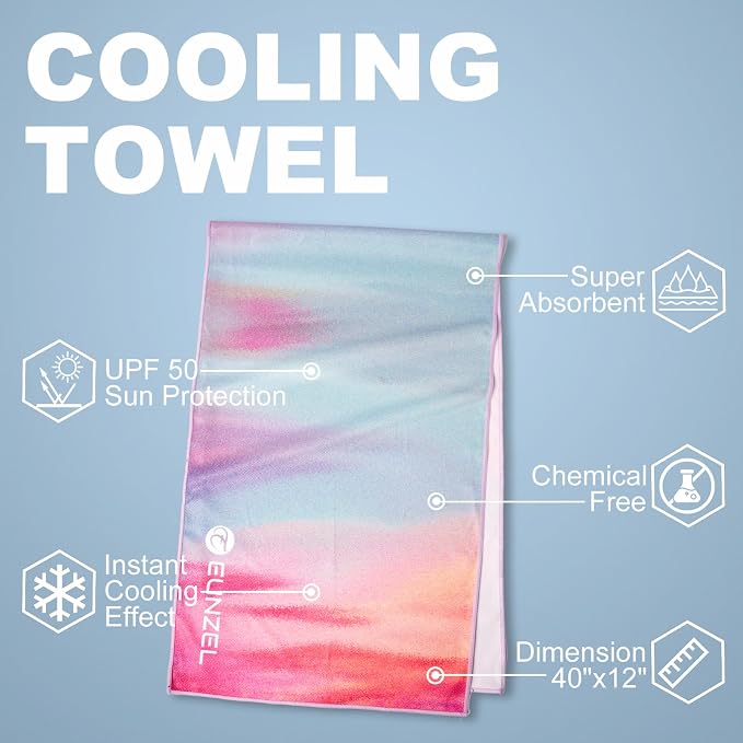Cooling Towel, Ice Towel for Neck, Soft Microfiber Chilly Towel Stay Cool for - Image 4