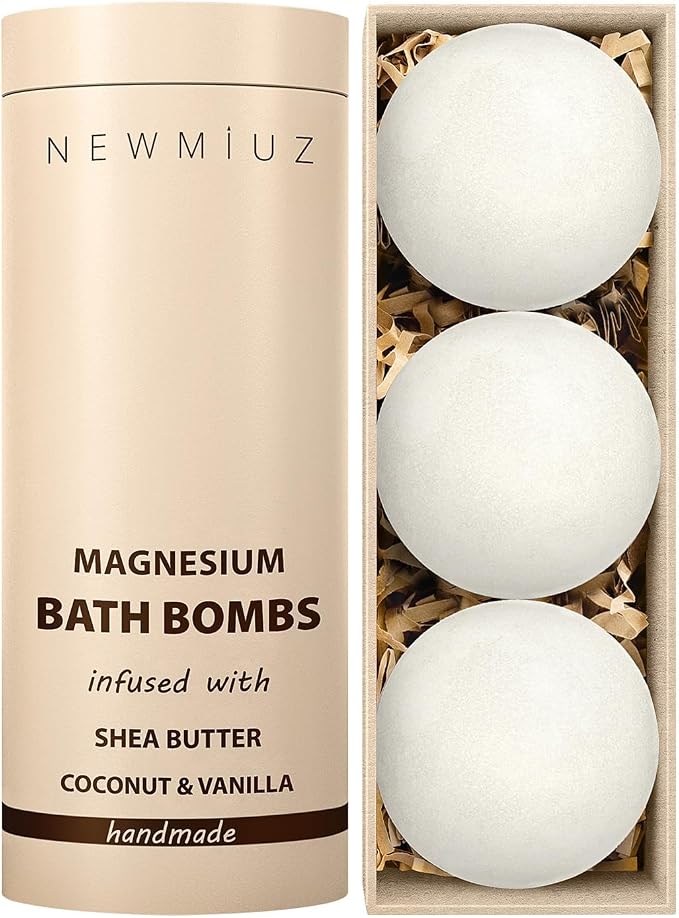 Magnesium Bath Bombs Post Workout Recovery Sore Muscles Tension Epsom Salt Bath by NewMiuz