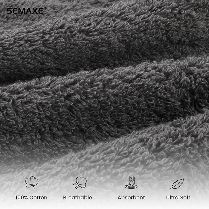 SEMAXE 12 Pack Hand Towels for Bathroom, 100% Cotton Towels - Image 3