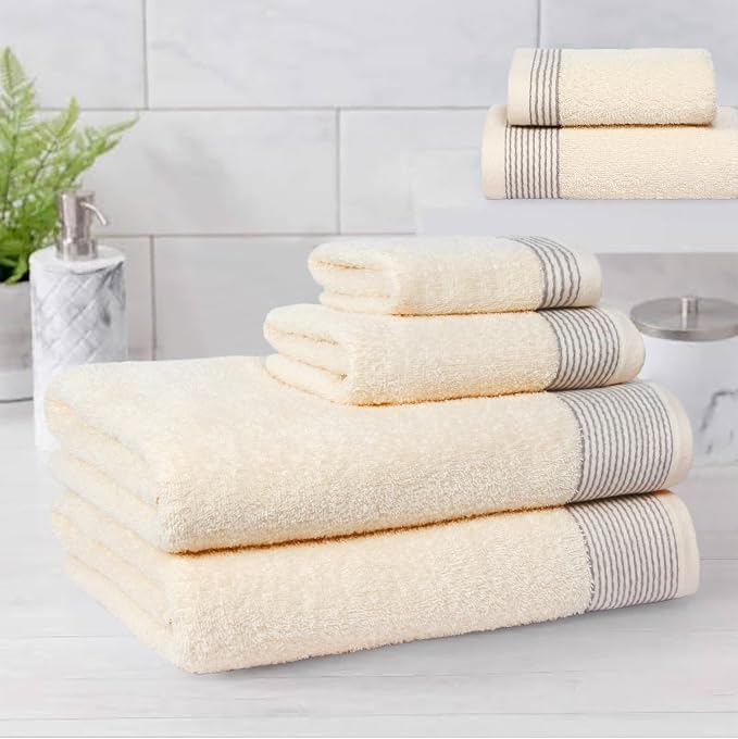 Belizzi Home 100% Cotton Ultra Soft 6 Pack Towel Set, Contains 2 Bath Towels - Image 3