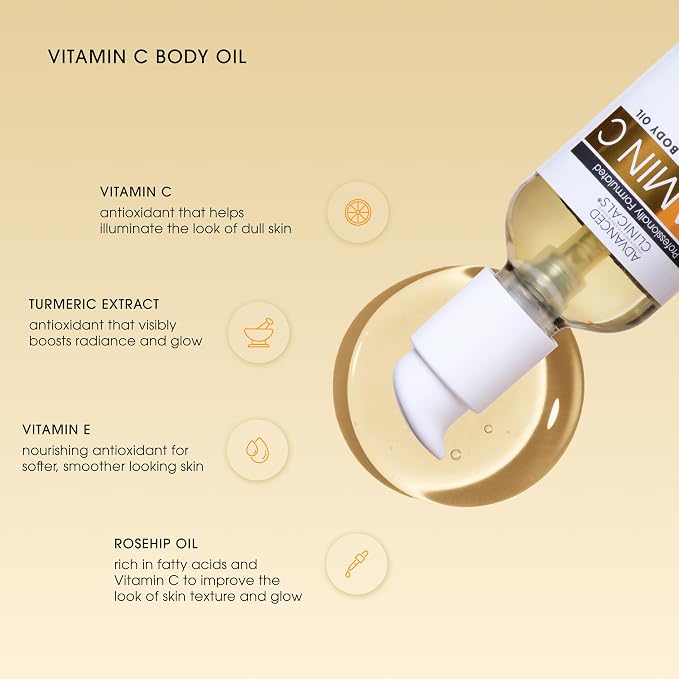 Advanced Clinicals Collagen Body Oil + Vitamin C Brightening Body Oil - Image 4
