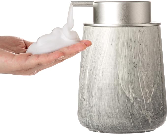Enra Ceramic Foaming Soap Dispenser, 12 oz GrayHand Foam Soap Dispenser by Enra