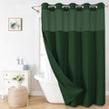 No Hooks Needed Linen Textured Shower Curtain by EACHOPE