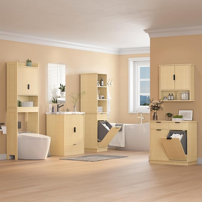 Over The Toilet Storage Cabinet, Behind Toilet Bathroom Organizer - Image 5